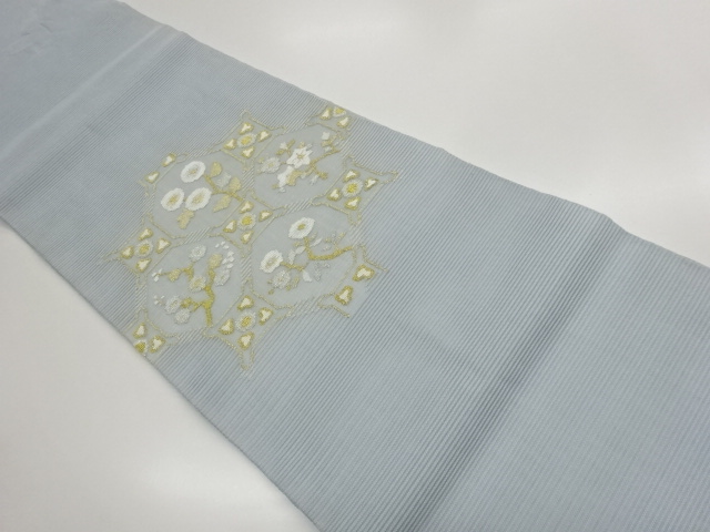 JAPANESE KIMONO / FUKURO OBI FOR SUMMER / WOVEN FLOWER